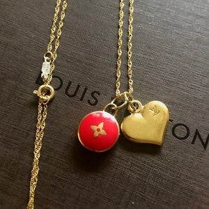 Louis Vuitton Charms on 14k Necklace
